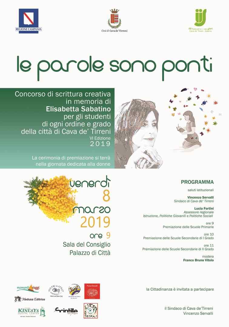 Le parole sono ponti 2019 locandina per l'evento di premiazione